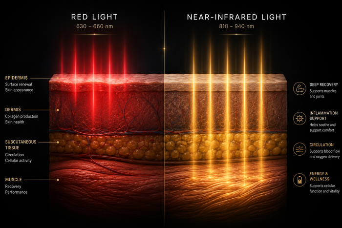 Red Light vs Near-Infrared: What's the Difference?